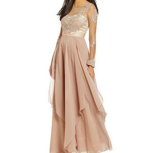 NWT Decode 1.8 182825 Mesh & Chiffon Mother of the Bride Dusty Blush in Size 4